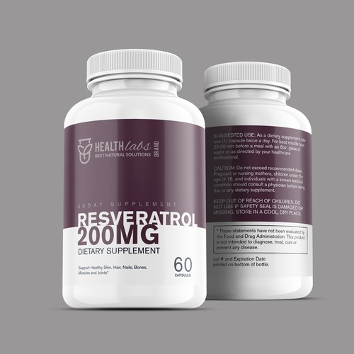 Health Supplement Label Design