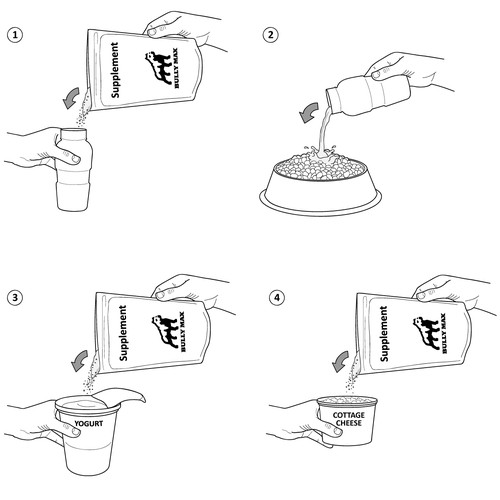 illustration mixing instructions for supplement company