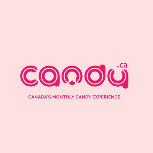 Round logo concept for candy