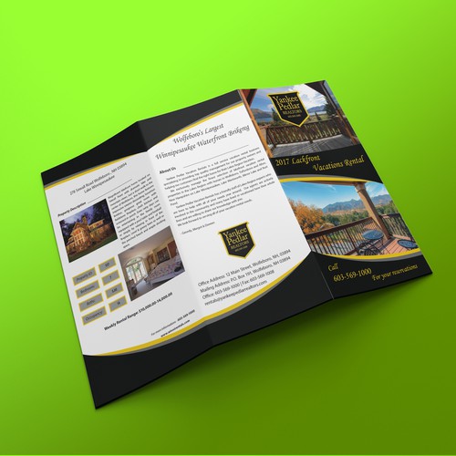 tri-fold Brucher design for Yankee Pedlar Realtors