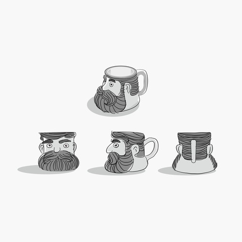 concept art/sketches design mugs