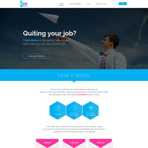 Create a single scrolling website for HR & Recruiting