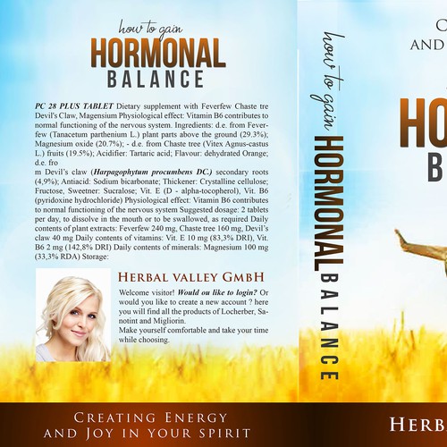 Cover Design for an Amazon Bestseller!Book Title "How to gain HormonalBalance" book Subtitle " Creating energy and joy 