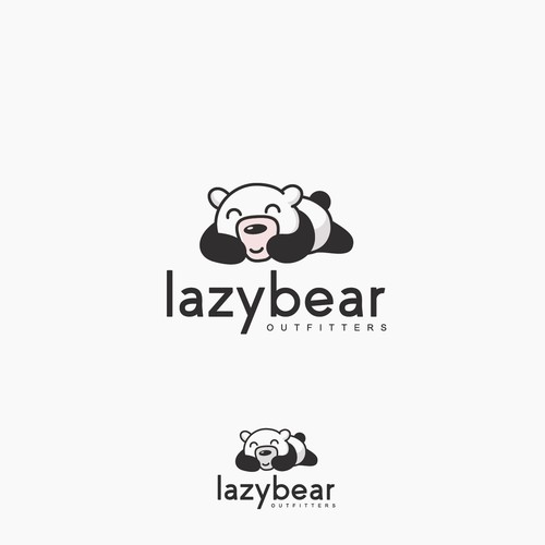 lazy bear logo design