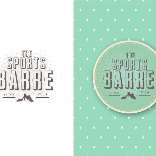 Create a vintage inspired logo for a boutique fitness studio, THE SPORTS BARRE