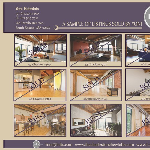 Large Format Postcard  Design for Lofts.com Real Estate Mailer