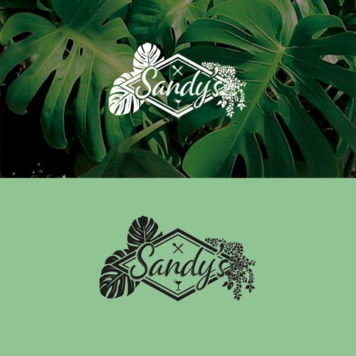 logo for restaurant, theme plants and greenery