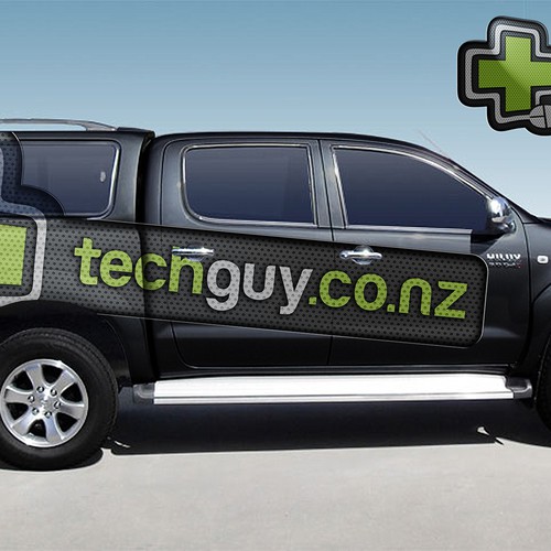 Create a mobile branding Sensation for the New Zealand Techguy's Truck