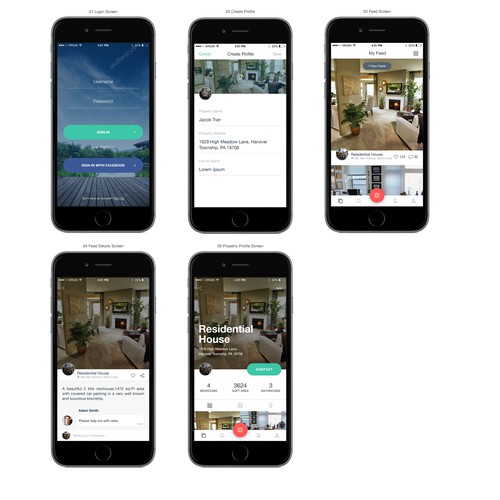 Instagram design concept for real estate business