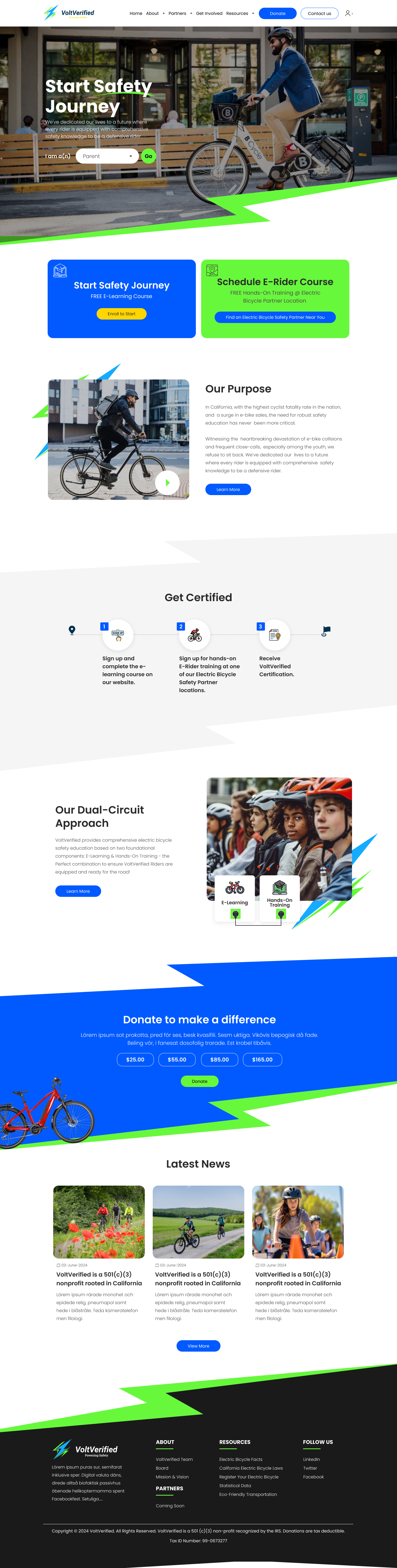 NONPROFIT Website For Electric Bicycle Rider Safety. Seeking LONGTERM partnership.