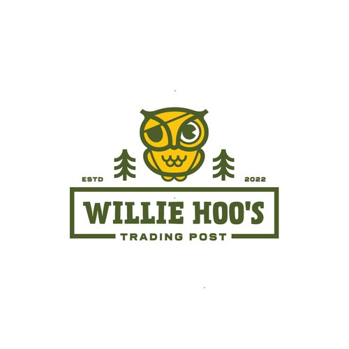 Vintage/rustic owl logo