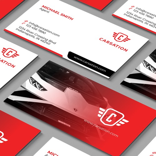 Business Card Design for an Exotic Car Dealer.