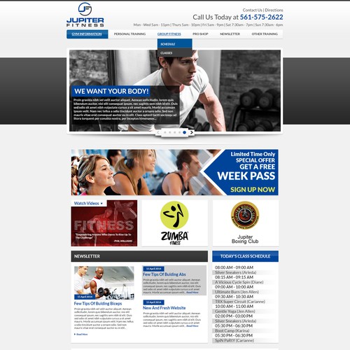 NEW WEBSITE FOR GYM!!!