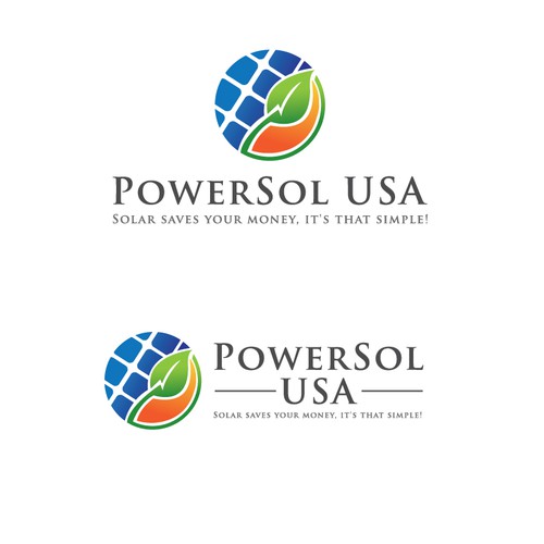 Solar company logo concept