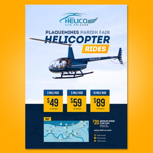 Helicopter Rides Poster