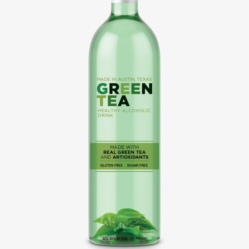 Green Tea Shots Label