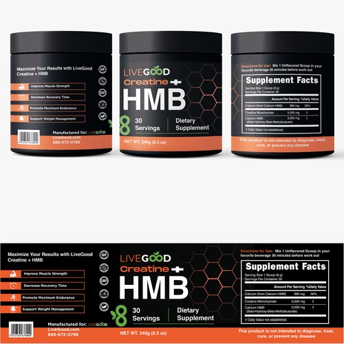 Supplement Label Design-Canister Label Design