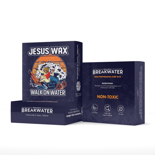 Design our new "Jesus Wax" Surf Wax box