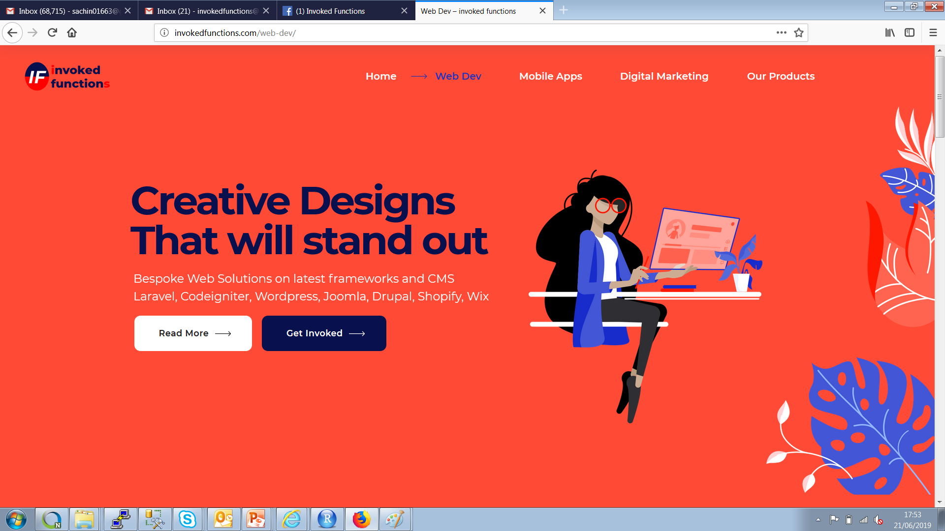 99Designs banner for @invoked