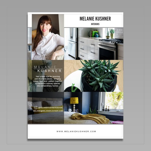 Flyer design for Melanie Kushner