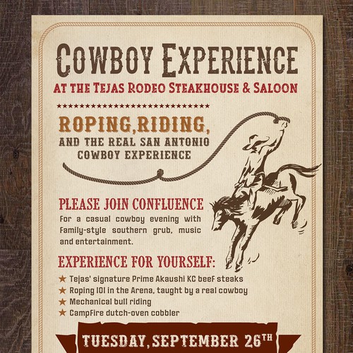 Cowboy Experience Invitation