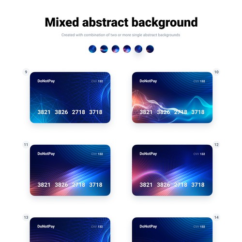 Abstract credit card design