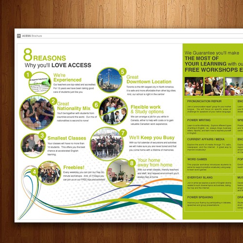 Access International English Language Centre needs a new Brochure