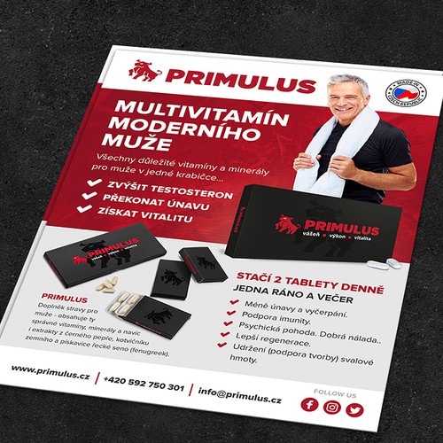 Banner/Print ads for testosterone boosting vitamin