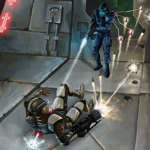 Dynamic action scene for Sci fi short story - Future FantasyPublishing