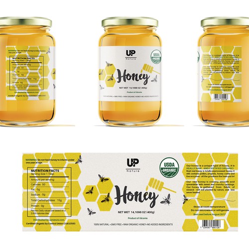 label design for organic honey