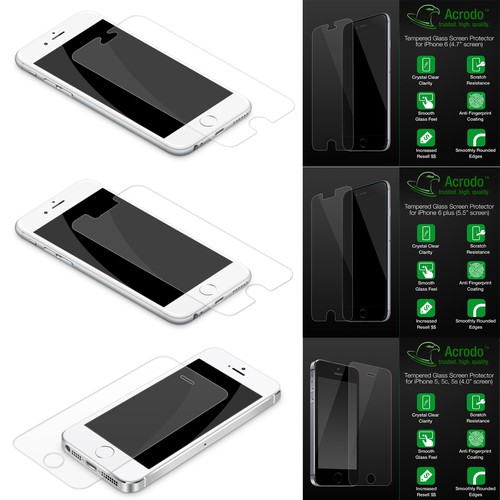 Tempered Glass iPhone Screen Protector Product Renderings