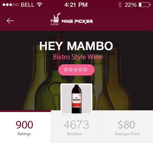 Wine app Profile design 