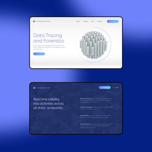 Cyberhaven landing page