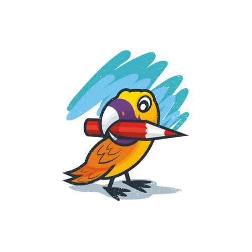 Design a cartoon parrot for new children's website
