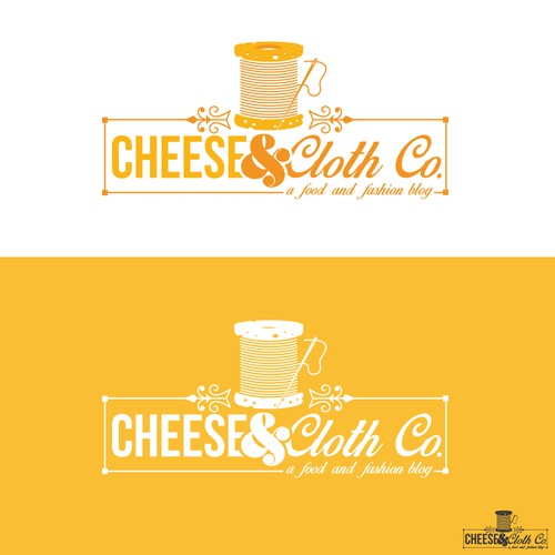 Create a dynamic logo for a food and fashion blog - Cheese & Cloth Co.