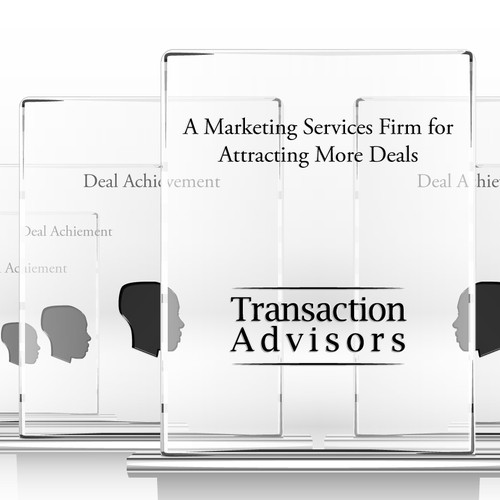 Sketch one image with an assortment of "deal tombstones" for an M&A marketing services firm