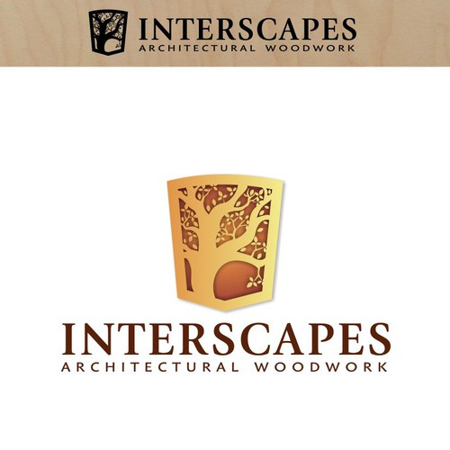 Help Interscapes  architectural woodwork tag line with a new logo
