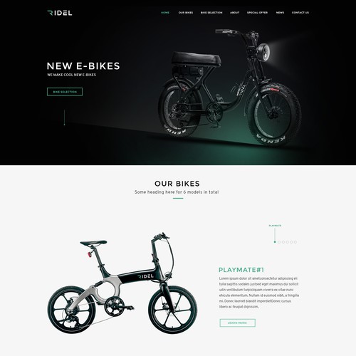 RIDEL BIKES HOME PAGE