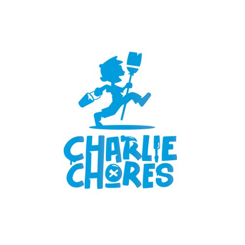 Fun book character logo design