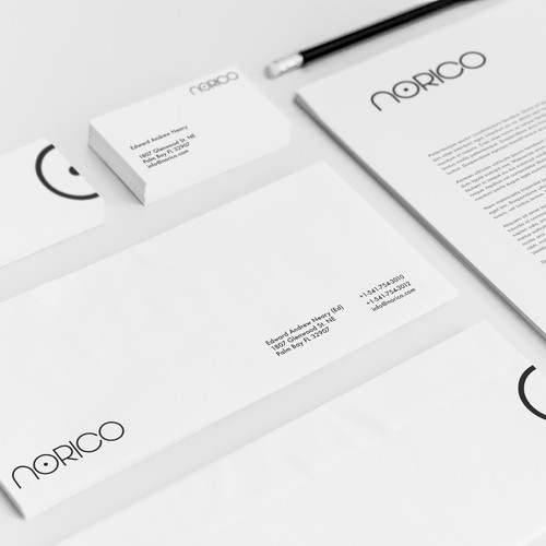 Stationery for modern bathware company