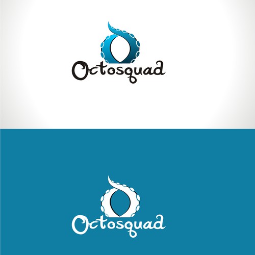 Create a modern and clean logo for Octosquad!