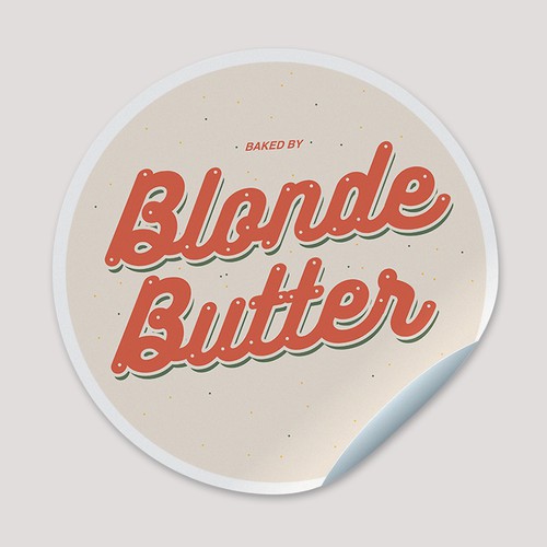 Sticker Design for Baked By Blonde Butter