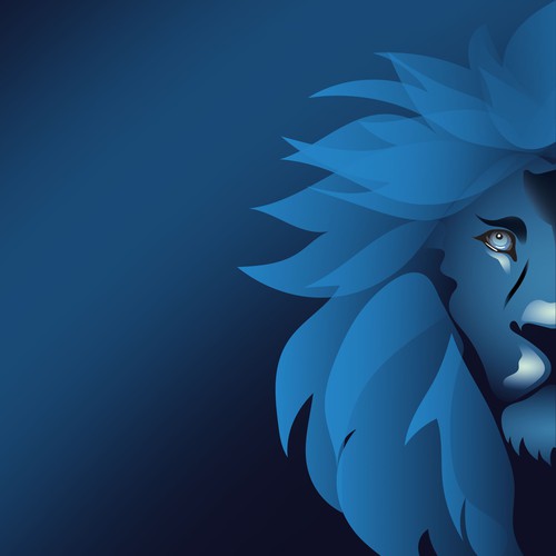 Logo lion - blue lion