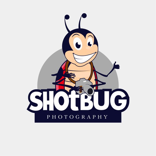 Ladybug mascot photography logo