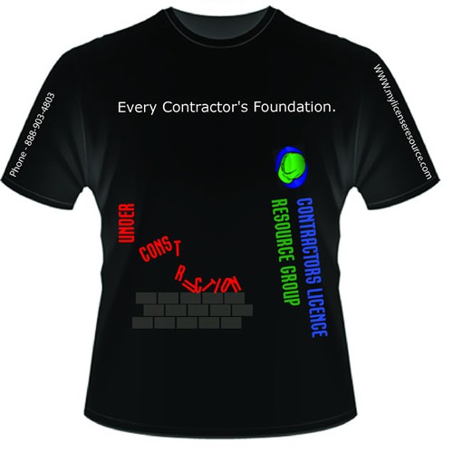 Contractors License School T Shirt Design