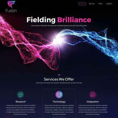 A modern website that is visually striking with energy