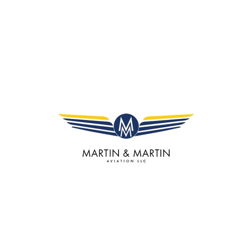 Classic logo concept for a small aviation company. 