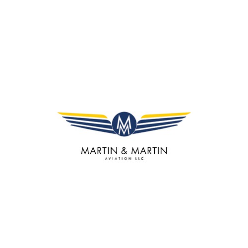 Classic logo concept for a small aviation company. 