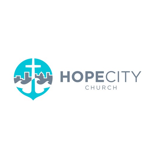 Logo that uniquely represents the various characters of a church institutions that located in a coastal areas.