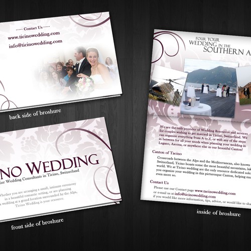 Brochure for Swiss Wedding Company